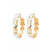 Crystal-studded 3.25 Inch Timeless Hoop Earring - CC-55326