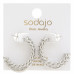 Rope Crystal-studded Open Hoop Gold Dipped Earring - CC-58753