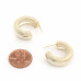 Rope Crystal-studded Open Hoop Gold Dipped Earring - CC-58753