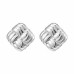 Gold plated stainless steel button earring - Designer Style - CC-59031