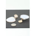 Double Clamshell Drop Earrings - Designer Style - CC-WH2000914