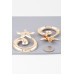 Abstract Shiny Twisted Plate Earrings - Designer Style - CC-WH2001330