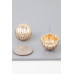 Multi Ribbed Dome Earrings - Designer Style - CC-WH2001542