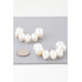 Multi Oval Pearl Hoop Earrings - Designer Style - CC-WH2001579