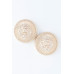 Grand Lion Emblem Earrings - Designer Style - CC-WH2000863