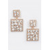 Square Dangle Crystal-studded Earring - CC-WH2001116