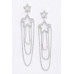 Crystal-studded Fringe Earring - CC-WH2001515