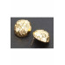 Alloy Gold Dip Earring - CC-WH2002038