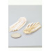 Multi Pearl Curtain Drop Earrings - Designer Style - CC-WH2000916