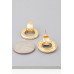 Polished Ring Drop Earrings - Designer Style - CC-WH2001243