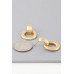 Polished Ring Drop Earrings - Designer Style - CC-WH2001243