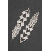 Crystal-studded Fringe Earring - CC-WH2001357