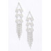 Crystal-studded Fringe Earring - CC-WH2001357