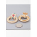 Bejeweled Twisted Hoop Drop Earrings - Designer Style - CC-WH2001575