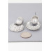 Contemporary Bejeweled Crescent Moon Earrings - CC-WH2001577