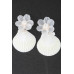 Flower Shell Drop Earrings - Designer Style - CC-WH2000913