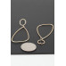 Minimal Abstract Teardrop Earrings - Designer Style - CC-WH2001159