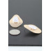Abstract Etched Stone Stud Earrings - Designer Style - CC-WH2001169