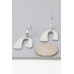 Abstract Arch Drop Earrings - Designer Style - CC-WH2001277