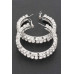 Double Layered Rhinestones Hoops - Designer Style - CC-WH2000852