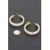 Double Layered Rhinestones Hoops - Designer Style - CC-WH2000852