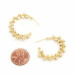 Sodajo Beaded Open Hoop Gold Dipped Earring - Designer Style - CC-58493