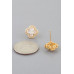 Bejeweled Cubic Zirconia Clover Stud Earrings - Designer Style - CC-WH2001464