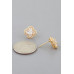 Bejeweled Cubic Zirconia Clover Stud Earrings - Designer Style - CC-WH2001464