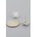Bejeweled Cubic Zirconia Clover Stud Earrings - Designer Style - CC-WH2001464