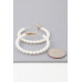 Multi Pearl Hoop Earrings - Designer Style - CC-WH2001560