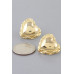 Shiny Braided Heart Stud Earrings - Designer Style - CC-WH2001819