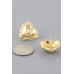 Shiny Braided Heart Stud Earrings - Designer Style - CC-WH2001819