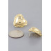 Shiny Braided Heart Stud Earrings - Designer Style - CC-WH2001819