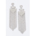 Crystal-studded Fringe Earring - CC-WH2001174