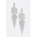 Crystal-studded Fringe Earring - CC-WH2001356