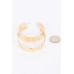 Gold Plated Wide Alloy Hoop Earring - CC-WH2000792