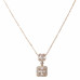 Double Square Necklace - Designer Style - CC-57716