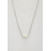 Pearl Bead Oval Link Necklace - Designer Style - CC-57497