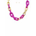 Oval Link Necklace - Designer Style - CC-57348