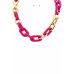 Oval Link Necklace - Designer Style - CC-57348
