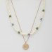 Coin Wood Bead Layered Necklace - Designer Style - CC-57644