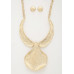 Patterned Oversized Alloy Necklace - CC-57421