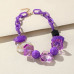 Chunky Beaded Oval Link Necklace - Designer Style - CC-57791