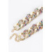 Ccb Linked Crystal-studded Necklace Set - CC-WH2001006