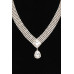 Crystal-studded Necklace Set - CC-WH2001212