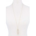 Acetate Oval Alloy Edge Pendant Necklace - CC-52828
