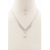 Marquise Shape Crystal-studded Necklace - CC-55544