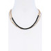 Double Layer Beaded And Linked Necklace - CC-51604