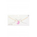Iridescent Moon Gold Dipped Necklace - Designer Style - CC-55168
