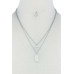 Stylish Double Layer Cross And Mary Necklace And Earring Set - Designer Style - CC-51124